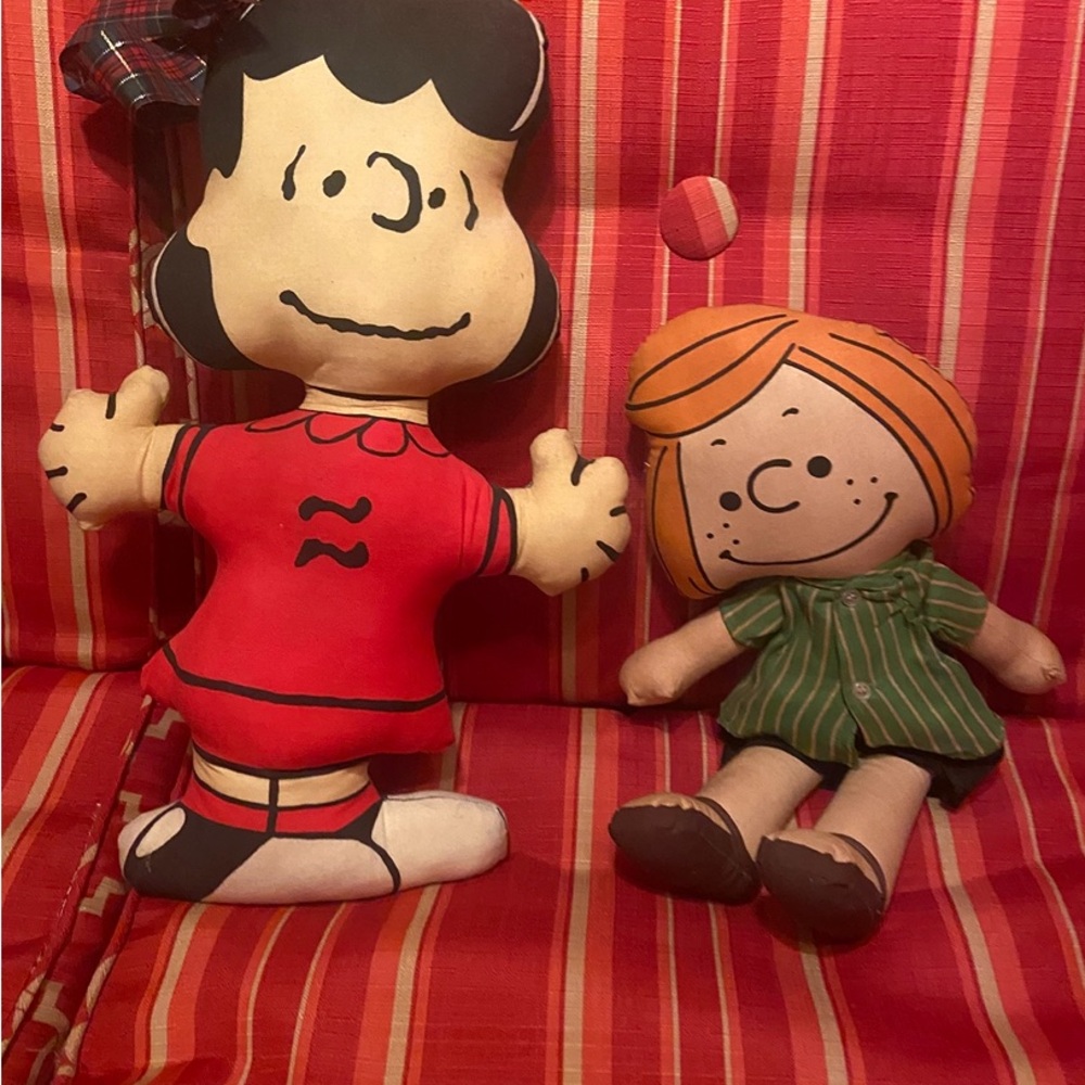 1952 Peanuts Character Plush Set - Red and Green